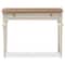 Baxton Studio Marquetterie Oak and Whitewash Writing Desk 134-7191 - alternate 4
